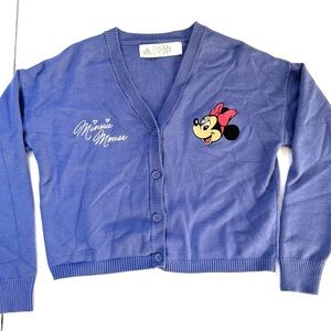 Women’s Disney Parks Minnie Mouse Purple Cardigan‎ Size Small